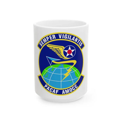 PACAF Air Mobility Operations Control Center (U.S. Air Force) White Coffee Mug 15oz - Go Mug Yourself