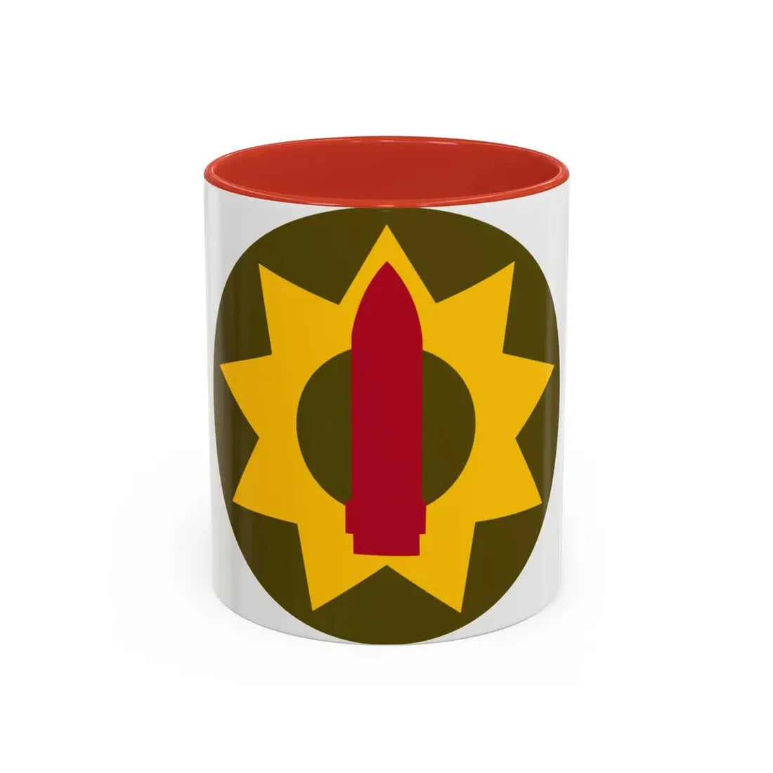 Pacific Coastal Frontier (U.S. Army) Accent Coffee Mug 11oz Red - Go Mug Yourself