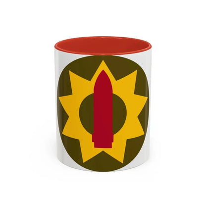 Pacific Coastal Frontier (U.S. Army) Accent Coffee Mug 11oz Red - Go Mug Yourself