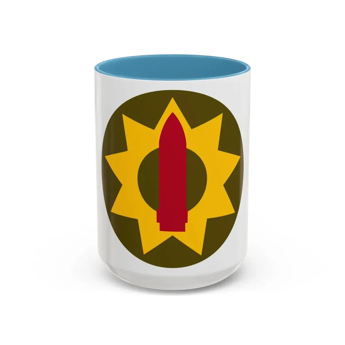 Pacific Coastal Frontier (U.S. Army) Accent Coffee Mug 15oz Light Blue - Go Mug Yourself