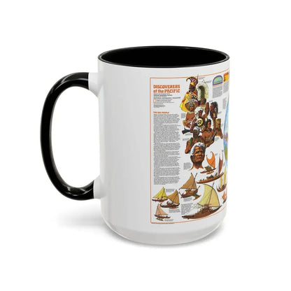 Pacific - Discoverers of the (1974) (Map) Accent Coffee Mug - Go Mug Yourself