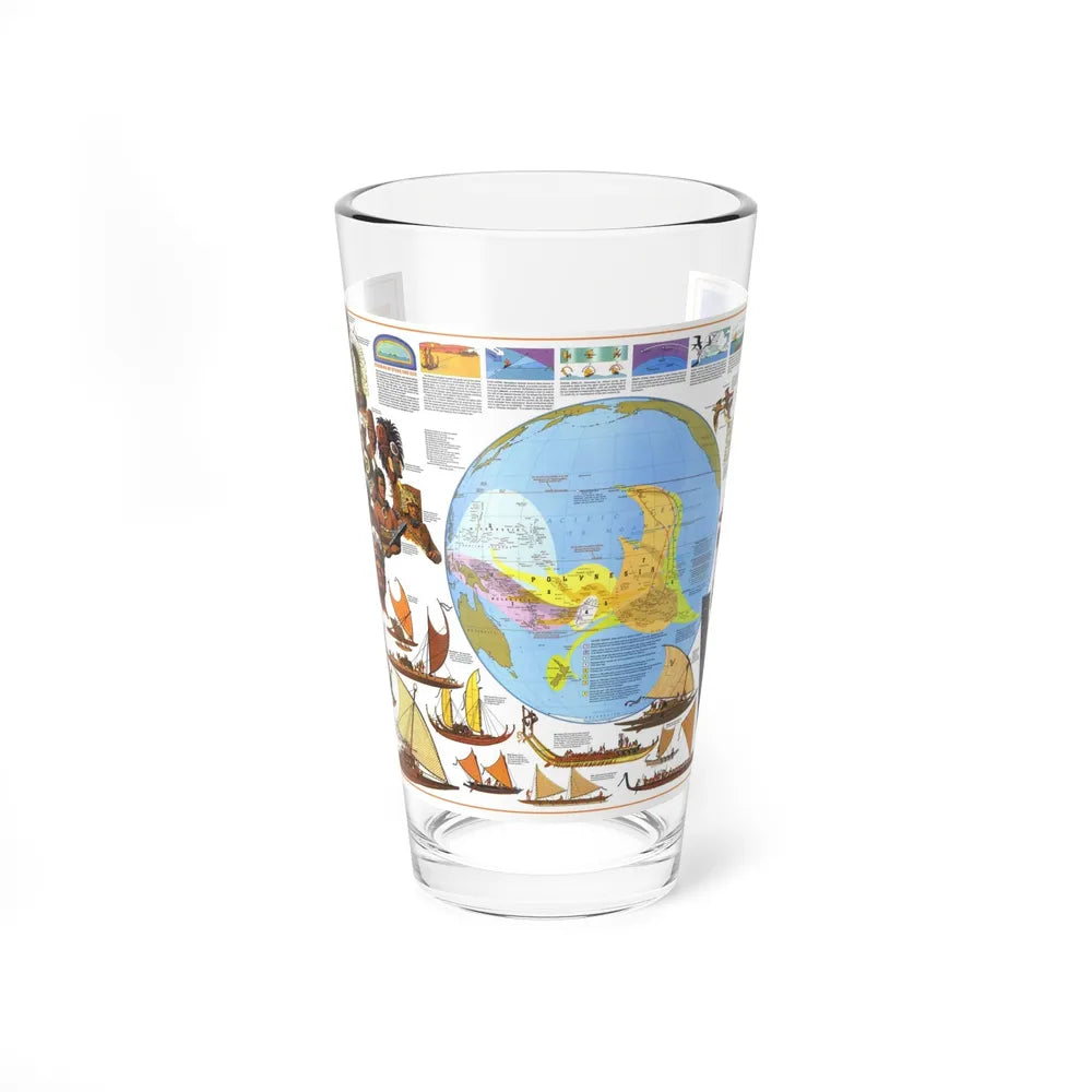 Pacific - Discoverers of the (1974) (Map) Pint Glass 16oz-16oz-Go Mug Yourself