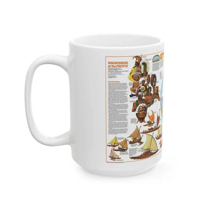 Pacific - Discoverers of the (1974) (Map) White Coffee Mug - Go Mug Yourself