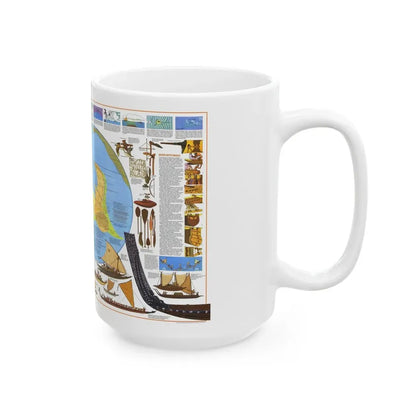 Pacific - Discoverers of the (1974) (Map) White Coffee Mug - Go Mug Yourself