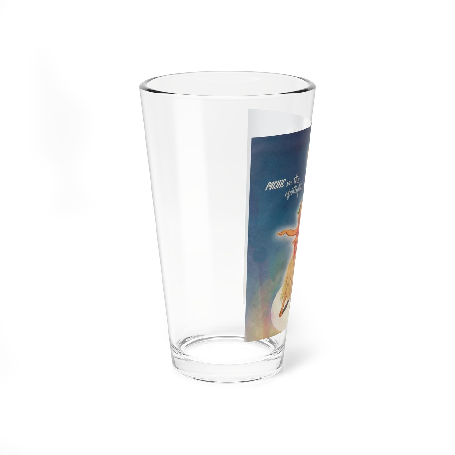 Pacific in the spotlight, advertisement, 1945 (Magazine Illustration) Pint Glass 16oz-Go Mug Yourself