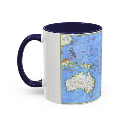 Pacific - Islands of the (1974) (Map) Accent Coffee Mug - Go Mug Yourself