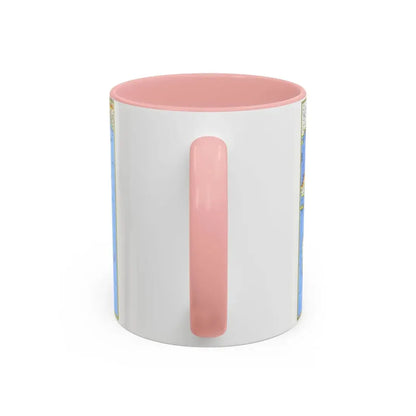 Pacific - Islands of the (1974) (Map) Accent Coffee Mug - Go Mug Yourself