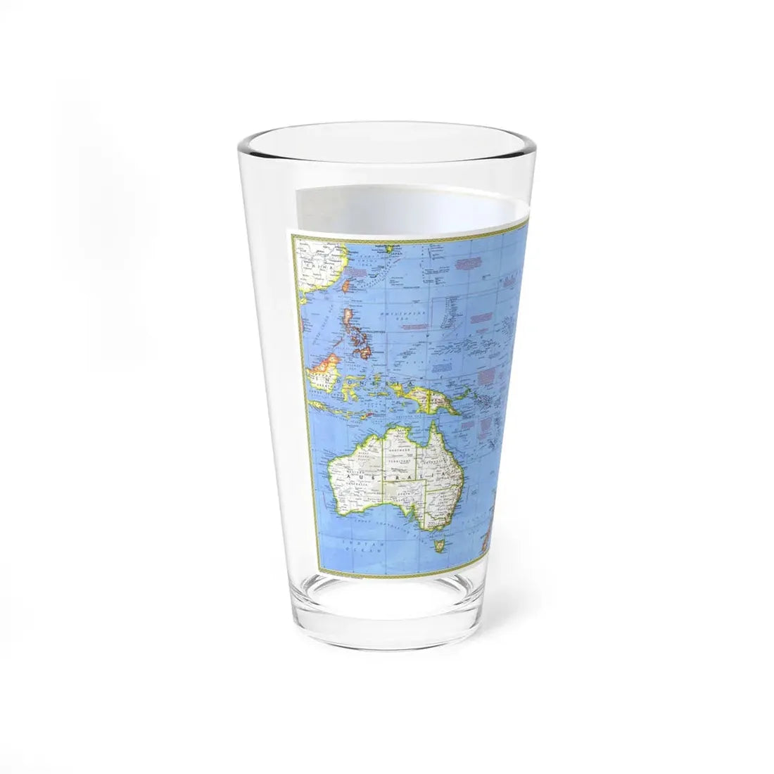Pacific - Islands of the (1974) (Map) Pint Glass 16oz - Go Mug Yourself
