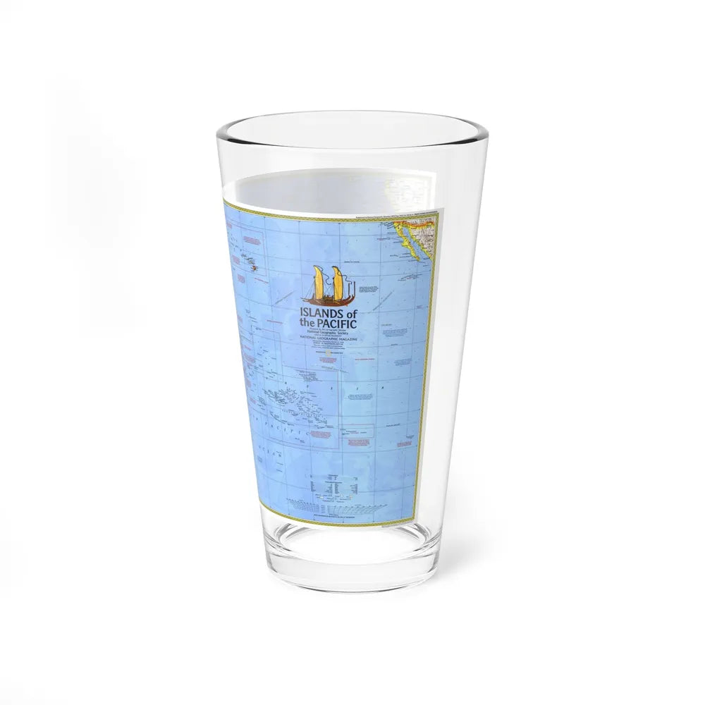 Pacific - Islands of the (1974) (Map) Pint Glass 16oz-Go Mug Yourself