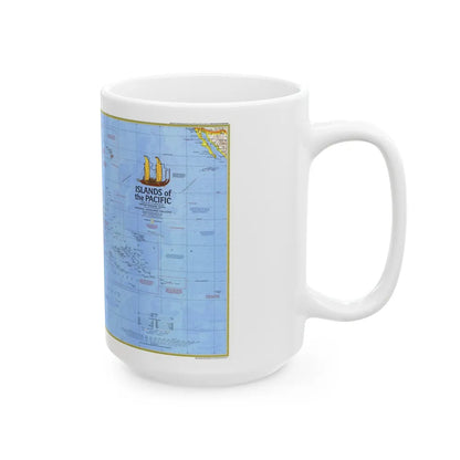 Pacific - Islands of the (1974) (Map) White Coffee Mug-Go Mug Yourself