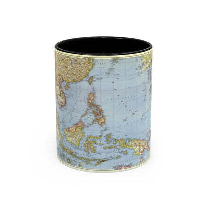 Pacific Islands - Southeast Asia (1944) (Map) Accent Coffee Mug 11oz Black - Go Mug Yourself