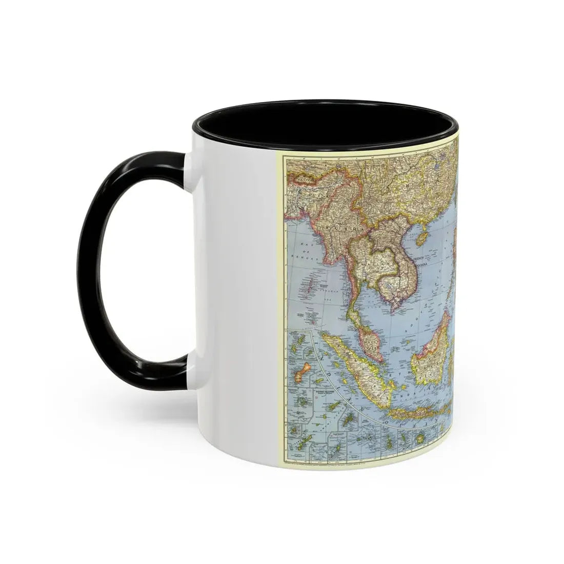 Pacific Islands - Southeast Asia (1944) (Map) Accent Coffee Mug - Go Mug Yourself
