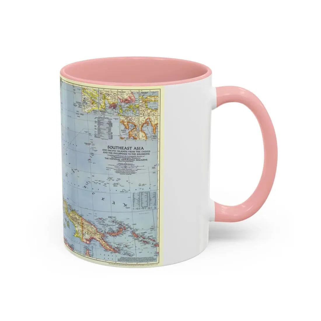 Pacific Islands - Southeast Asia (1944) (Map) Accent Coffee Mug - Go Mug Yourself