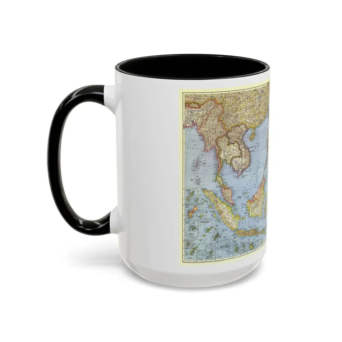Pacific Islands - Southeast Asia (1944) (Map) Accent Coffee Mug - Go Mug Yourself
