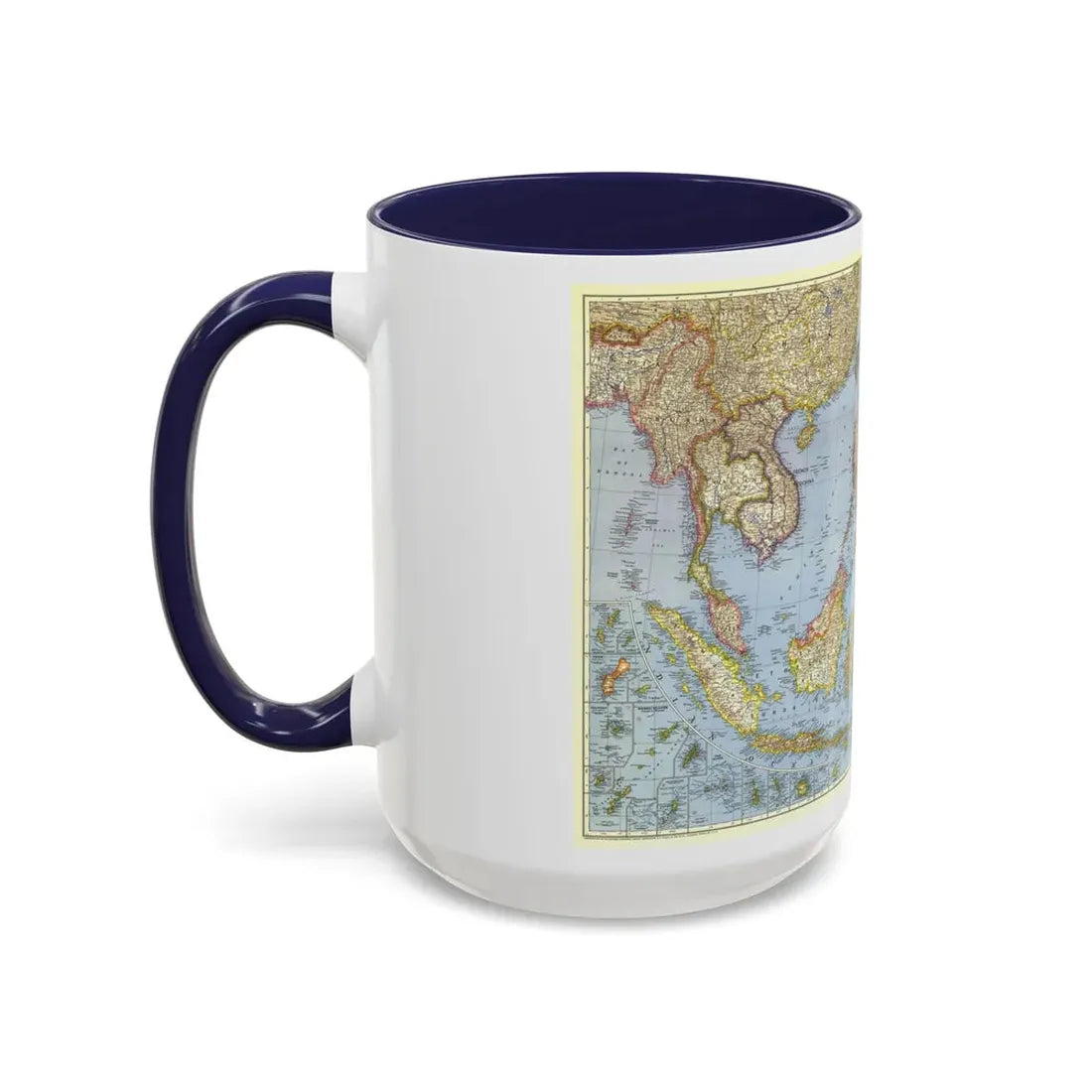 Pacific Islands - Southeast Asia (1944) (Map) Accent Coffee Mug - Go Mug Yourself