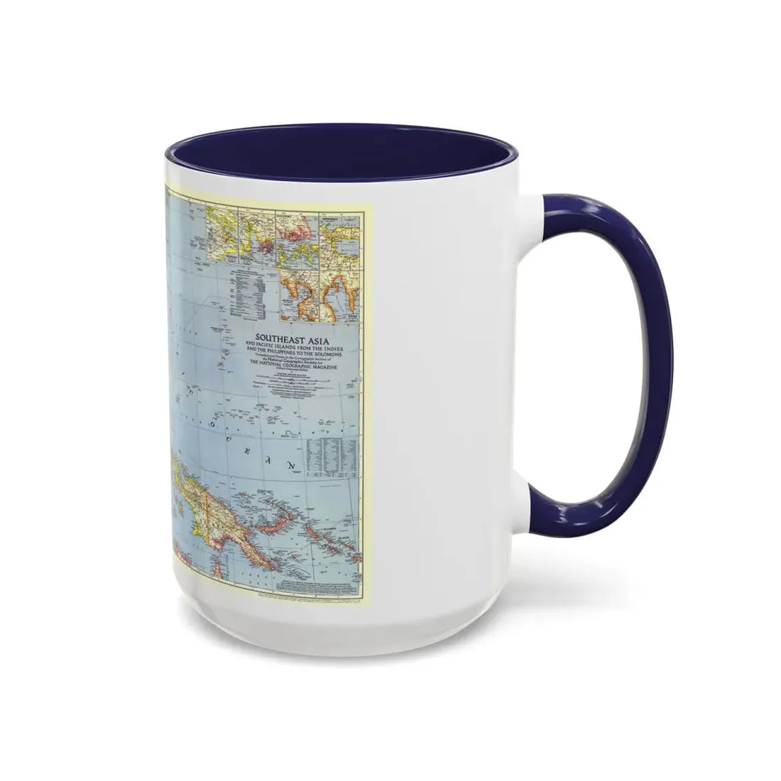 Pacific Islands - Southeast Asia (1944) (Map) Accent Coffee Mug - Go Mug Yourself
