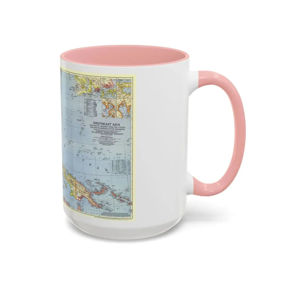 Pacific Islands - Southeast Asia (1944) (Map) Accent Coffee Mug - Go Mug Yourself