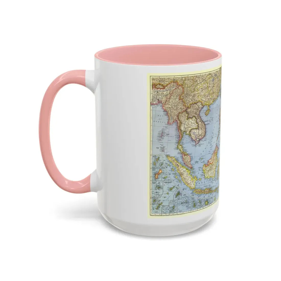 Pacific Islands - Southeast Asia (1944) (Map) Accent Coffee Mug - Go Mug Yourself