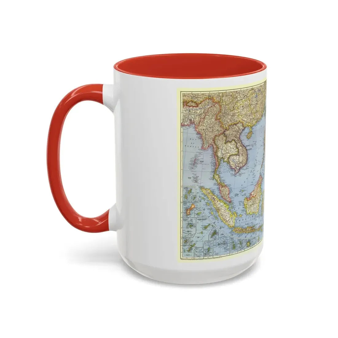 Pacific Islands - Southeast Asia (1944) (Map) Accent Coffee Mug - Go Mug Yourself