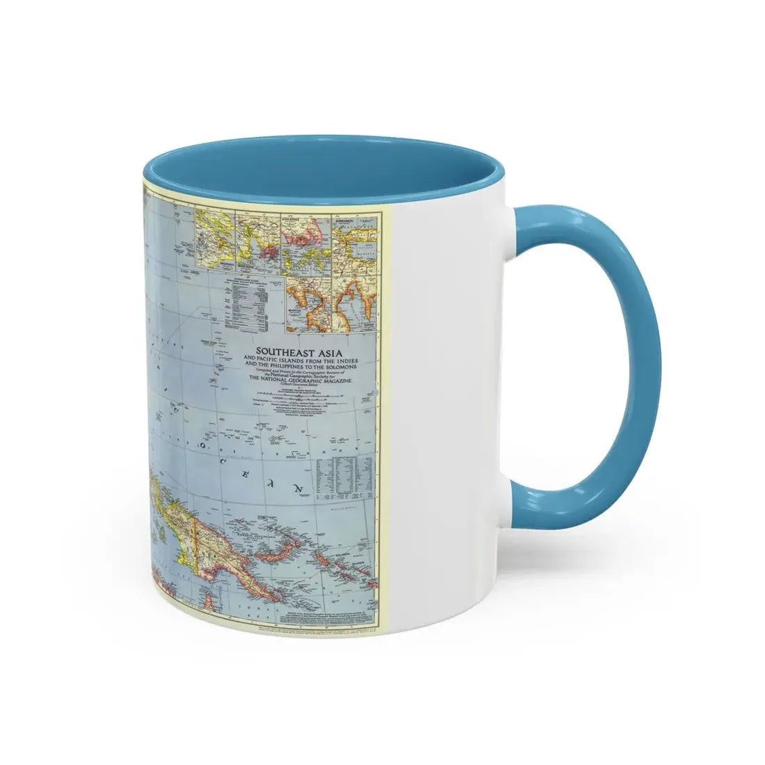 Pacific Islands - Southeast Asia (1944) (Map) Accent Coffee Mug - Go Mug Yourself