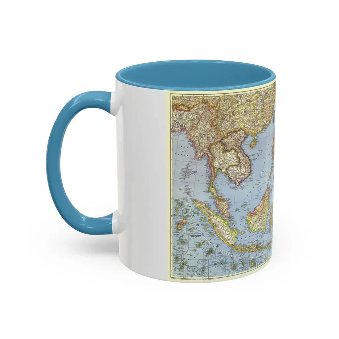 Pacific Islands - Southeast Asia (1944) (Map) Accent Coffee Mug - Go Mug Yourself