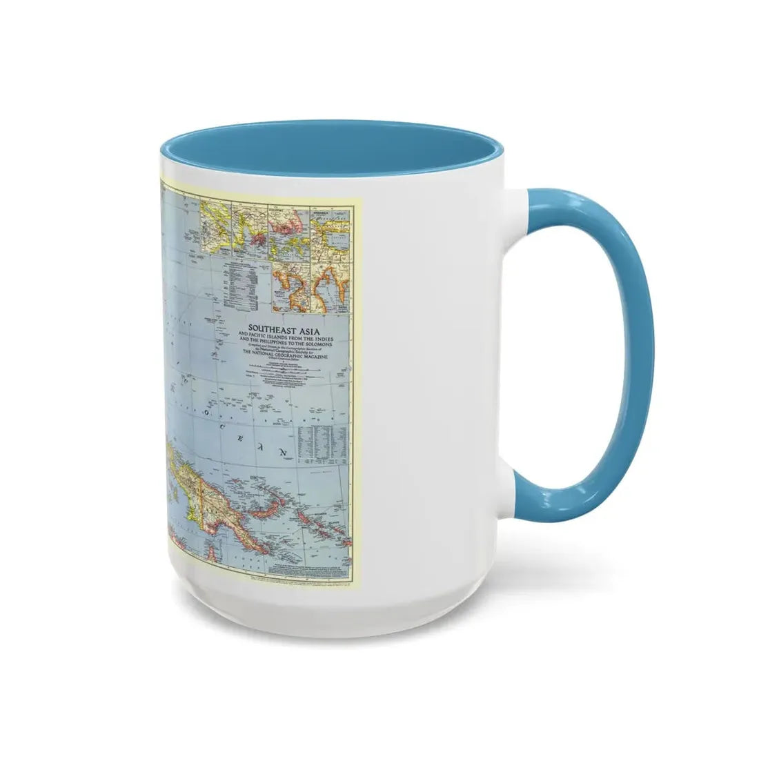 Pacific Islands - Southeast Asia (1944) (Map) Accent Coffee Mug - Go Mug Yourself