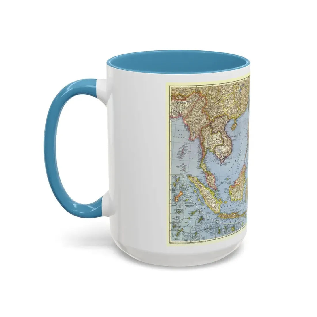 Pacific Islands - Southeast Asia (1944) (Map) Accent Coffee Mug - Go Mug Yourself