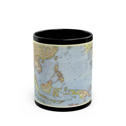 Pacific Islands - Southeast Asia (1944) (Map) Black Coffee Mug-11oz-Go Mug Yourself