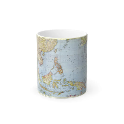 Pacific Islands - Southeast Asia (1944) (Map) Color Changing Mug 11oz-11oz-Go Mug Yourself