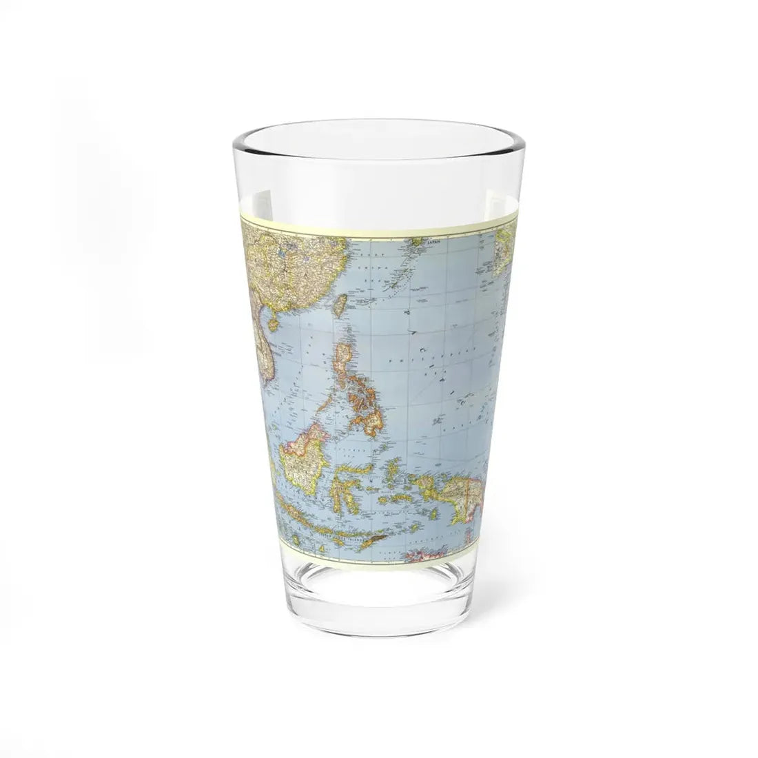 Pacific Islands - Southeast Asia (1944) (Map) Pint Glass 16oz 16oz - Go Mug Yourself
