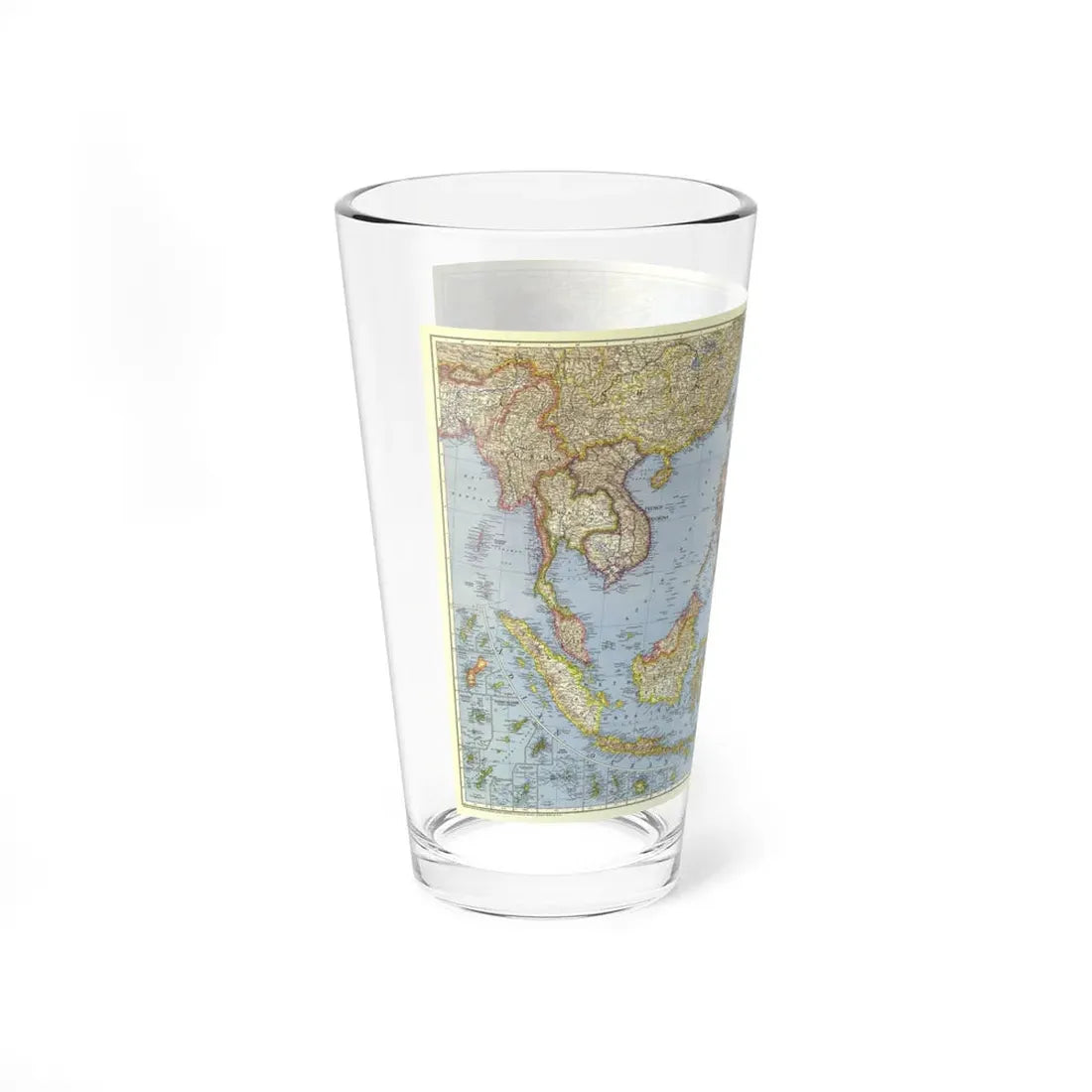 Pacific Islands - Southeast Asia (1944) (Map) Pint Glass 16oz - Go Mug Yourself