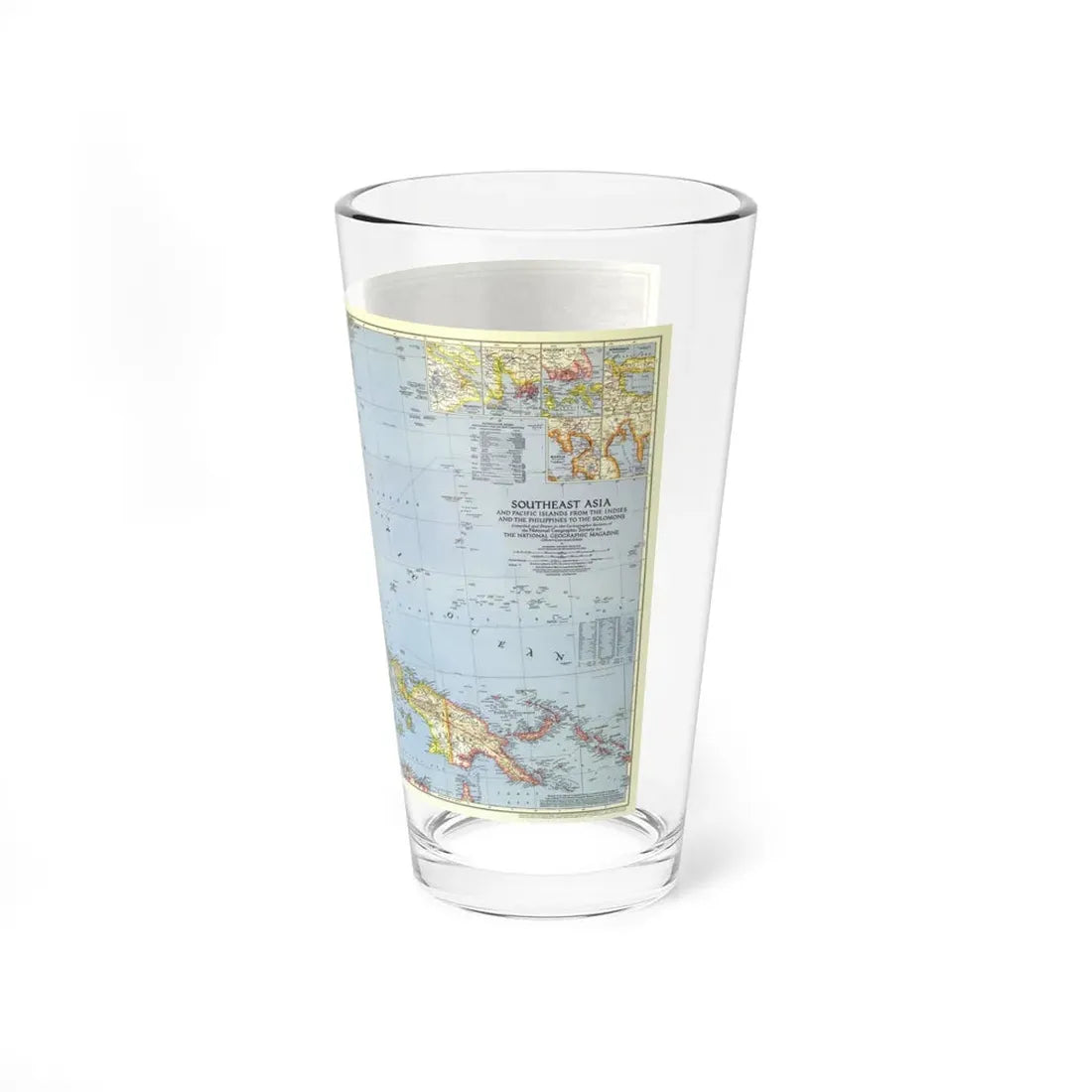 Pacific Islands - Southeast Asia (1944) (Map) Pint Glass 16oz - Go Mug Yourself