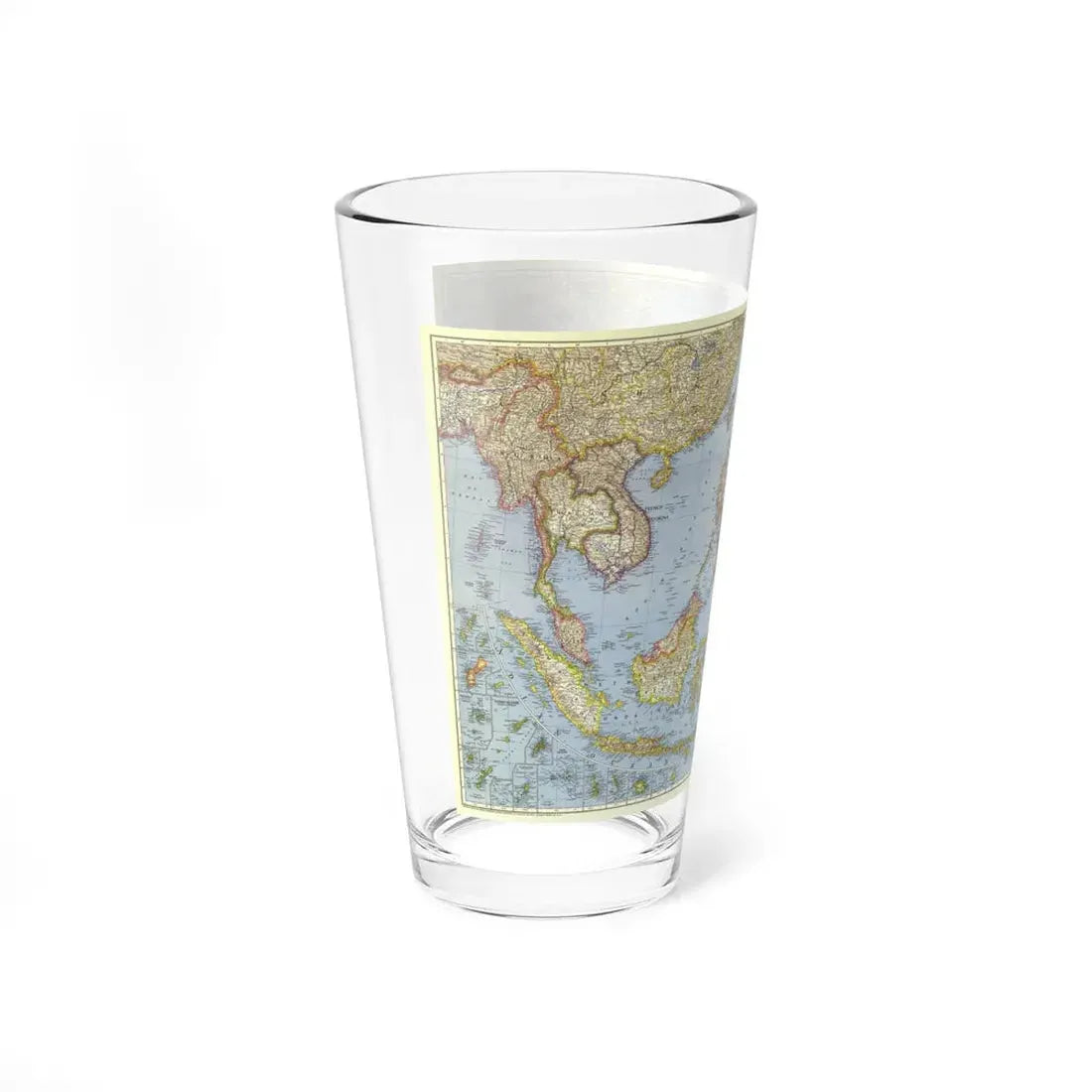 Pacific Islands - Southeast Asia (1944) (Map) Pint Glass 16oz - Go Mug Yourself