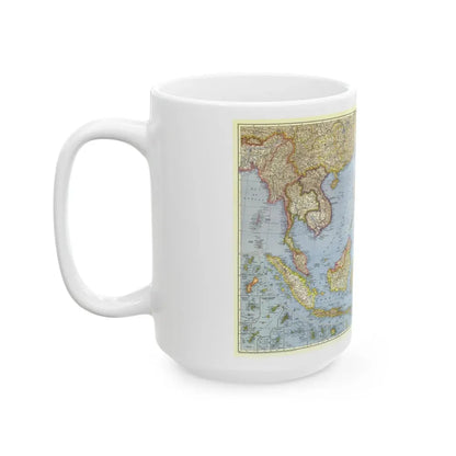 Pacific Islands - Southeast Asia (1944) (Map) White Coffee Mug - Go Mug Yourself