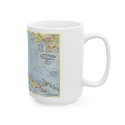 Pacific Islands - Southeast Asia (1944) (Map) White Coffee Mug-Go Mug Yourself