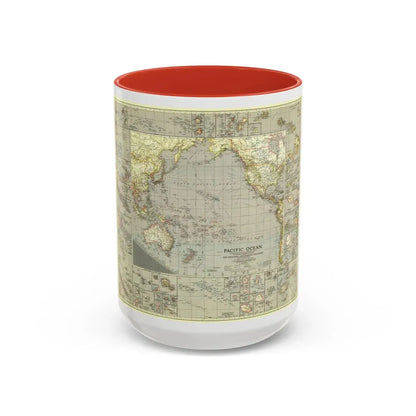 Pacific Ocean (1936) (Map) Accent Coffee Mug 15oz Red - Go Mug Yourself
