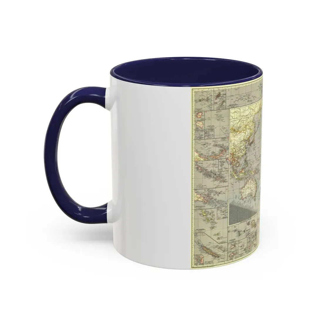 Pacific Ocean (1936) (Map) Accent Coffee Mug - Go Mug Yourself