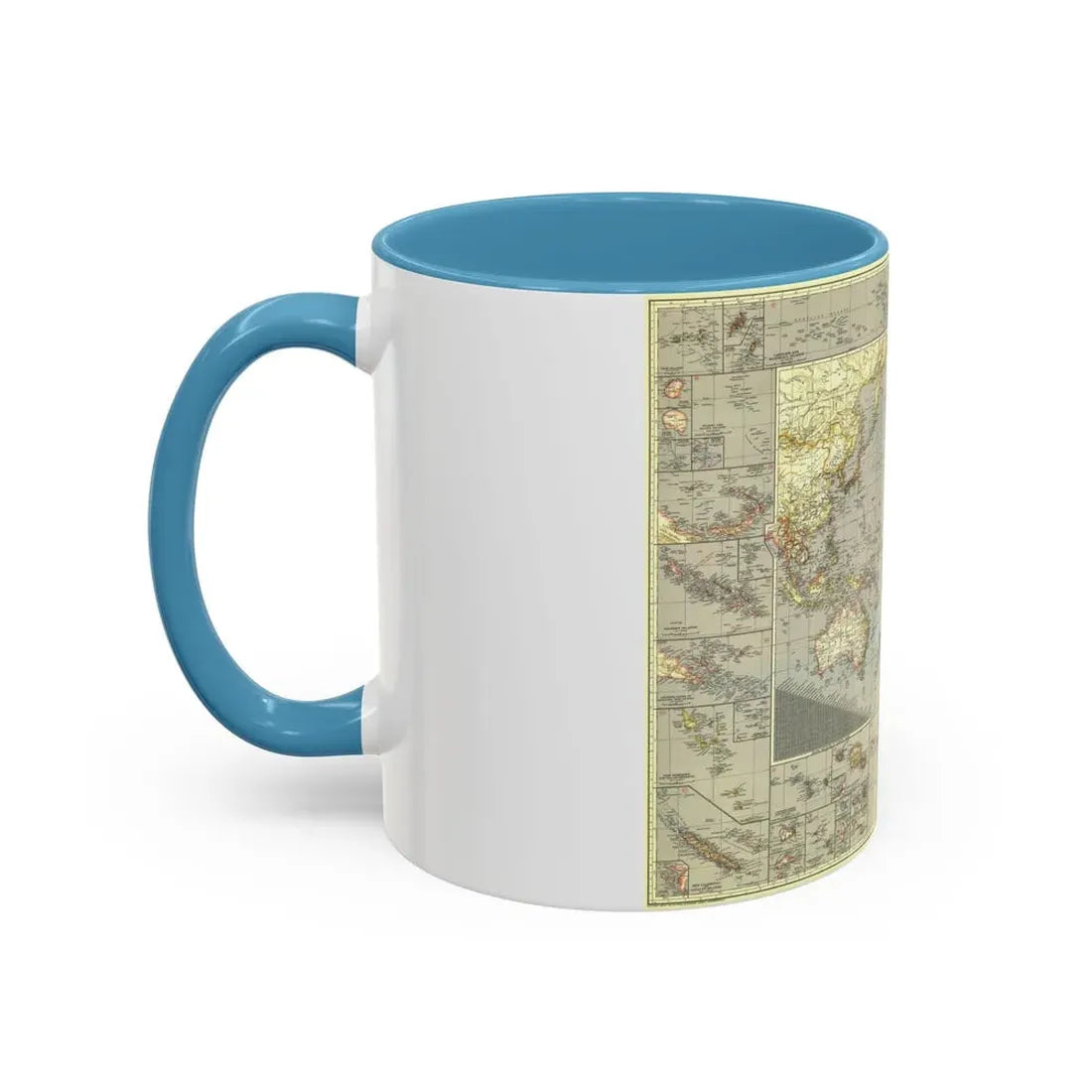 Pacific Ocean (1936) (Map) Accent Coffee Mug - Go Mug Yourself