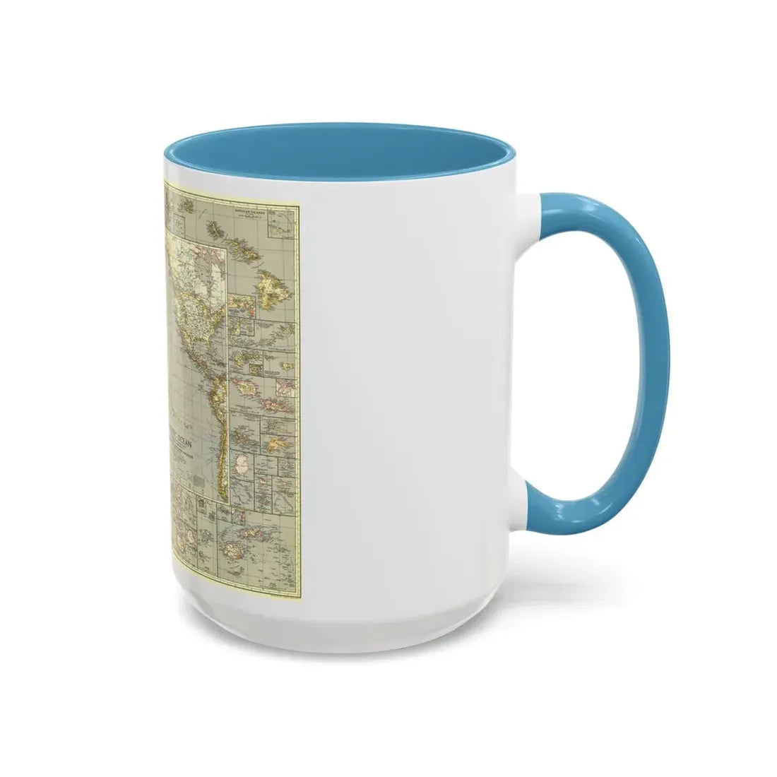 Pacific Ocean (1936) (Map) Accent Coffee Mug - Go Mug Yourself
