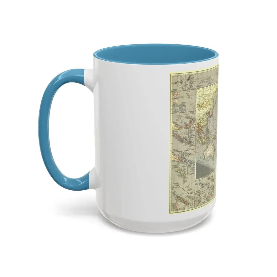 Pacific Ocean (1936) (Map) Accent Coffee Mug - Go Mug Yourself