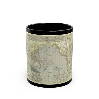 Pacific Ocean (1936) (Map) Black Coffee Mug-11oz-Go Mug Yourself