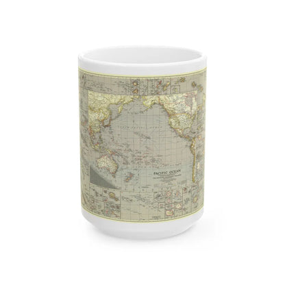 Pacific Ocean (1936) (Map) White Coffee Mug-15oz-Go Mug Yourself