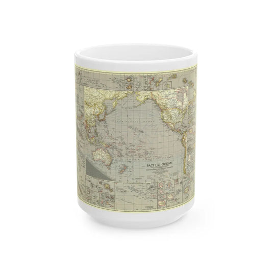 Pacific Ocean (1936) (Map) White Coffee Mug-15oz-Go Mug Yourself