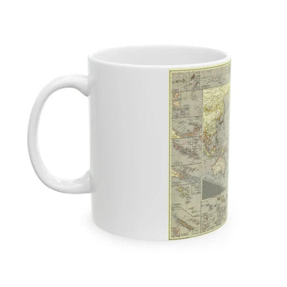 Pacific Ocean (1936) (Map) White Coffee Mug - Go Mug Yourself