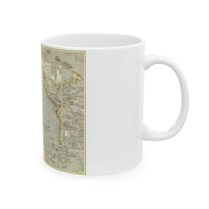 Pacific Ocean (1936) (Map) White Coffee Mug-Go Mug Yourself