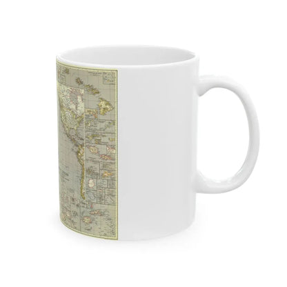 Pacific Ocean (1936) (Map) White Coffee Mug - Go Mug Yourself