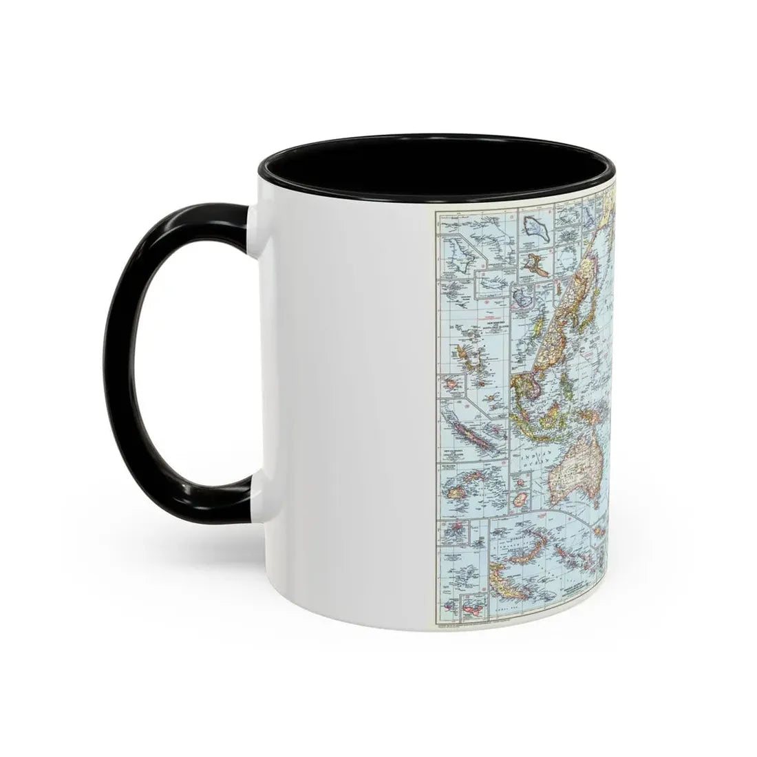 Pacific Ocean (1952) (Map) Accent Coffee Mug - Go Mug Yourself
