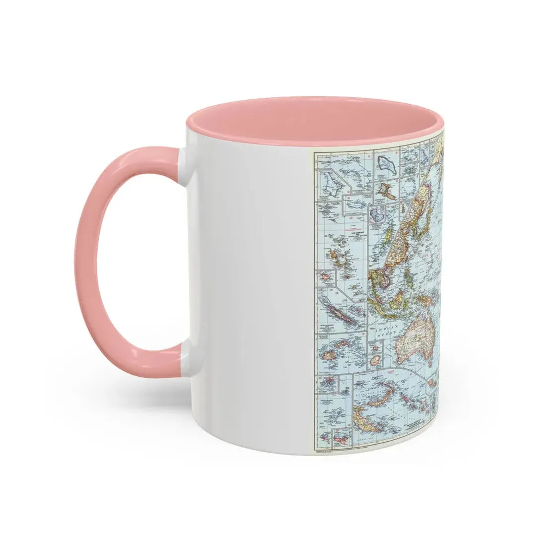 Pacific Ocean (1952) (Map) Accent Coffee Mug - Go Mug Yourself