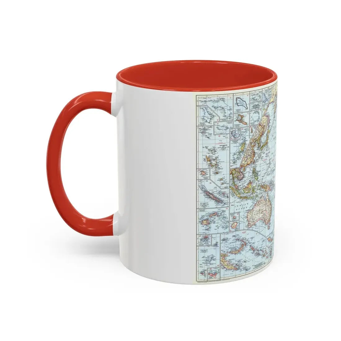 Pacific Ocean (1952) (Map) Accent Coffee Mug - Go Mug Yourself