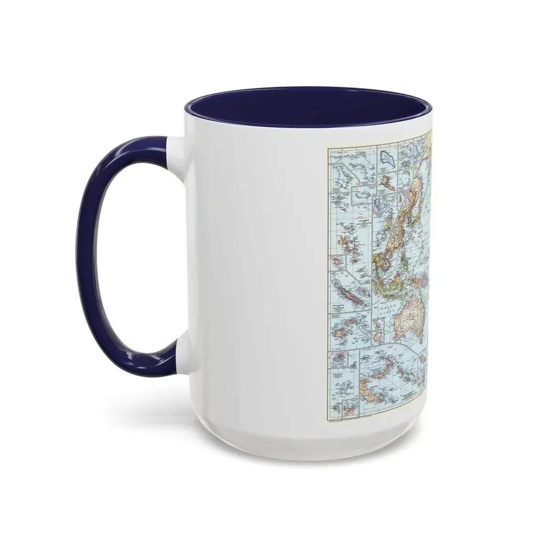 Pacific Ocean (1952) (Map) Accent Coffee Mug - Go Mug Yourself